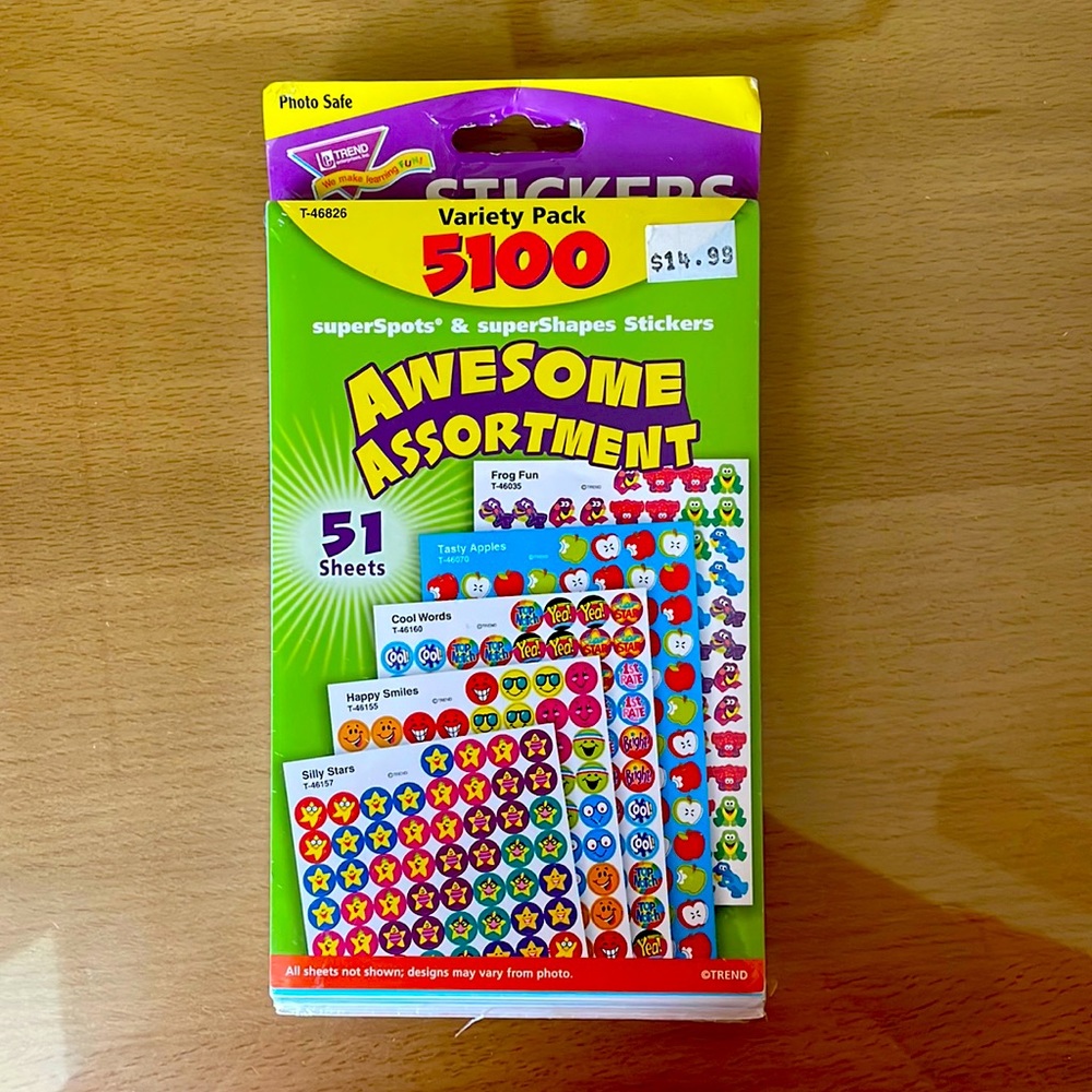 >5,000 Assorted Mini-Stickers!